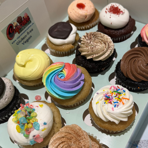 12 Pack /50/100 Gluten-free NOT vegan Cupcakes (has Butter)