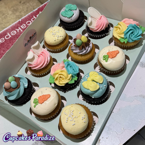 12 Pack /50/100 Gluten-free NOT vegan Cupcakes (has Butter)