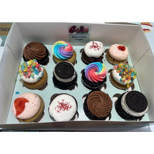 12 Pack /50/100 Gluten-free NOT vegan Cupcakes (has Butter)