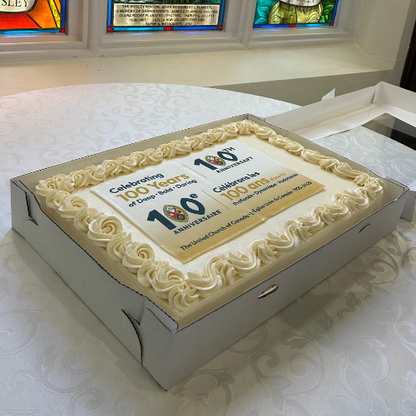 Branded Rectangle Logo Slab Cake