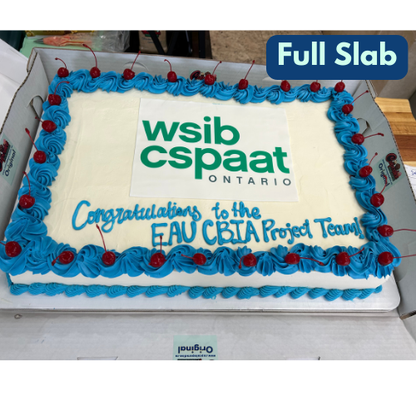 Branded Rectangle Logo Slab Cake