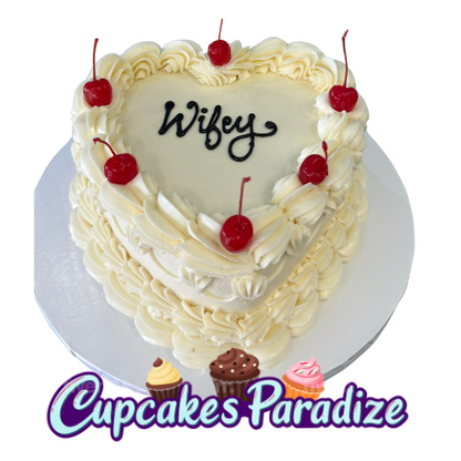 Just  married heart cake