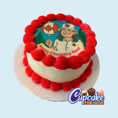 Branded Round Custom Logo Cake