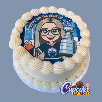 Branded Round Custom Logo Cake