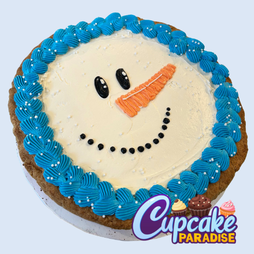 Snowman Cookie Cake