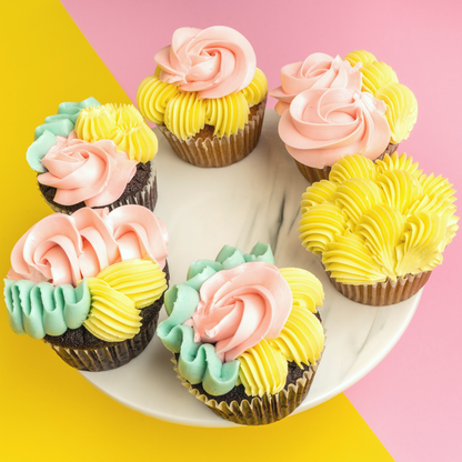 Rose and Swirl Cupcakes - 12 pack