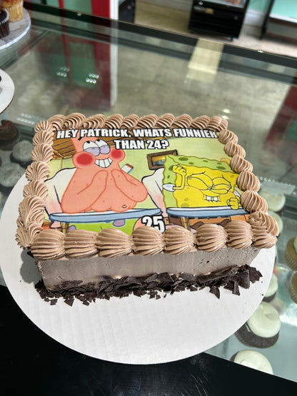 Round Custom Logo / Photo Cake